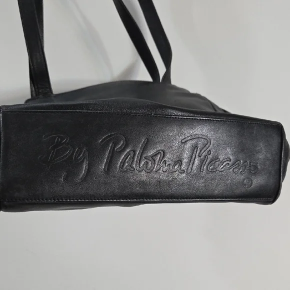 Paloma Picasso Black Shoulder Bag with Gold Logo - Picture 6 of 16